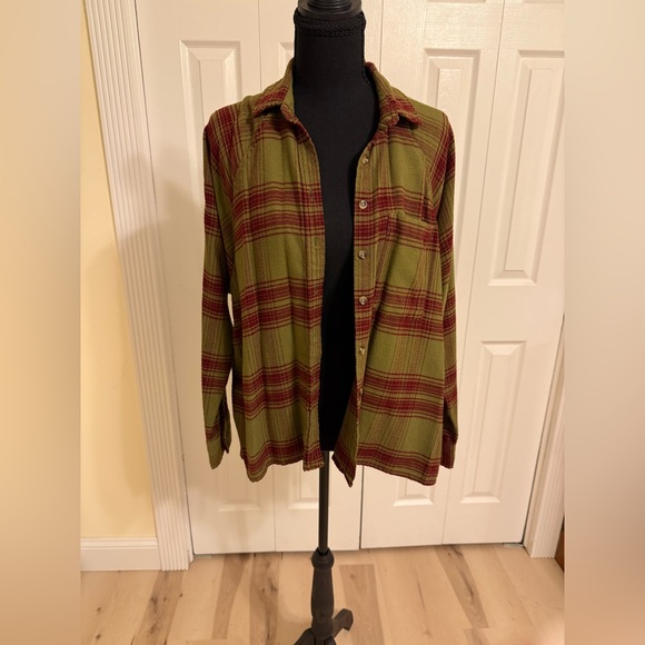 SO Tops - SO Green and Red Plaid Shirt